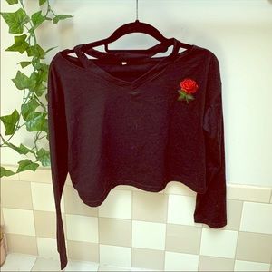Long sleeve crop top